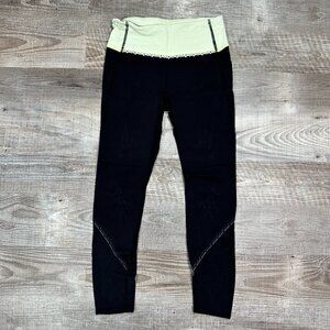 Ivivva By Lululemon Leggings Girls Size 12? Black Mesh Sheer Detail